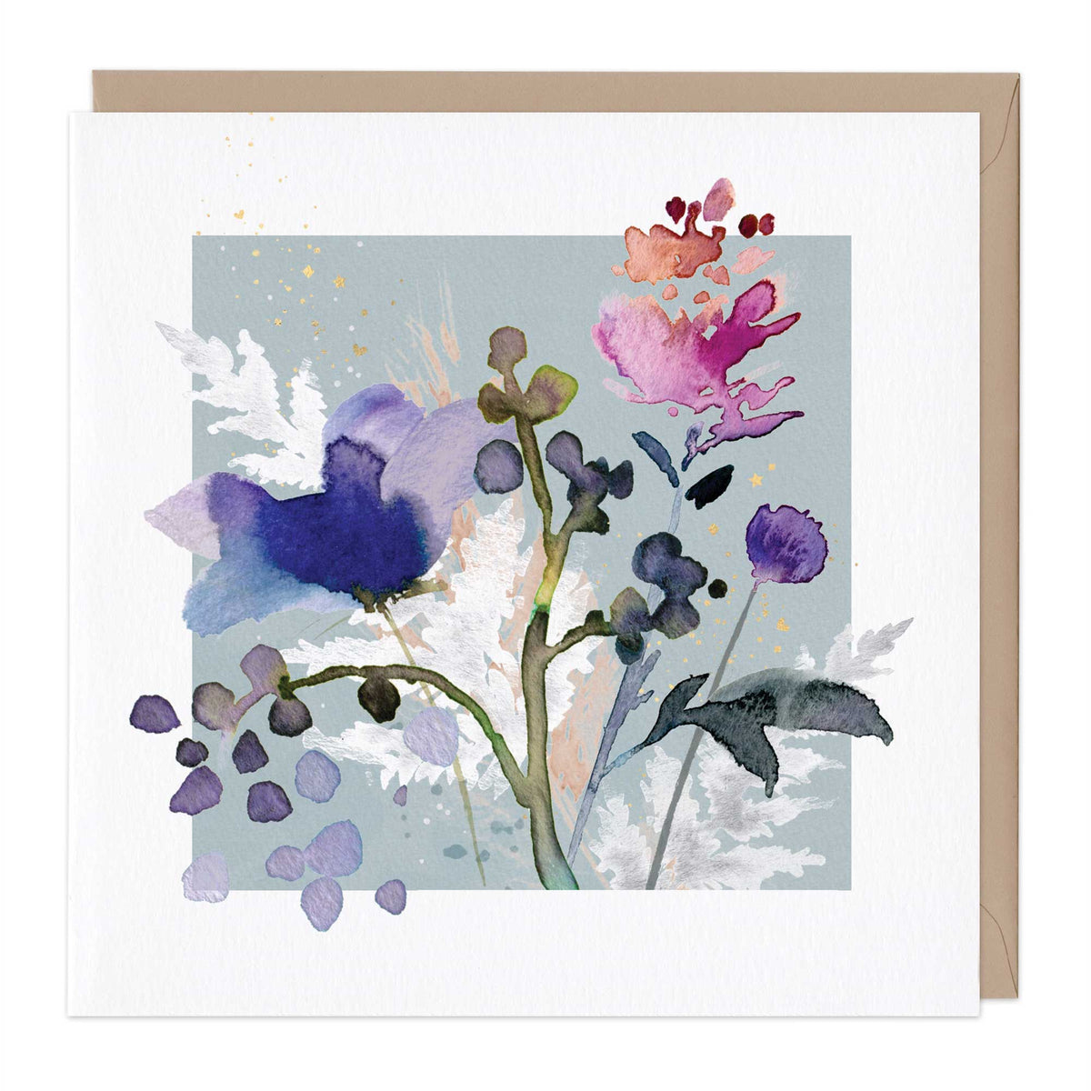 Blue Poppy & Thyme Art Card