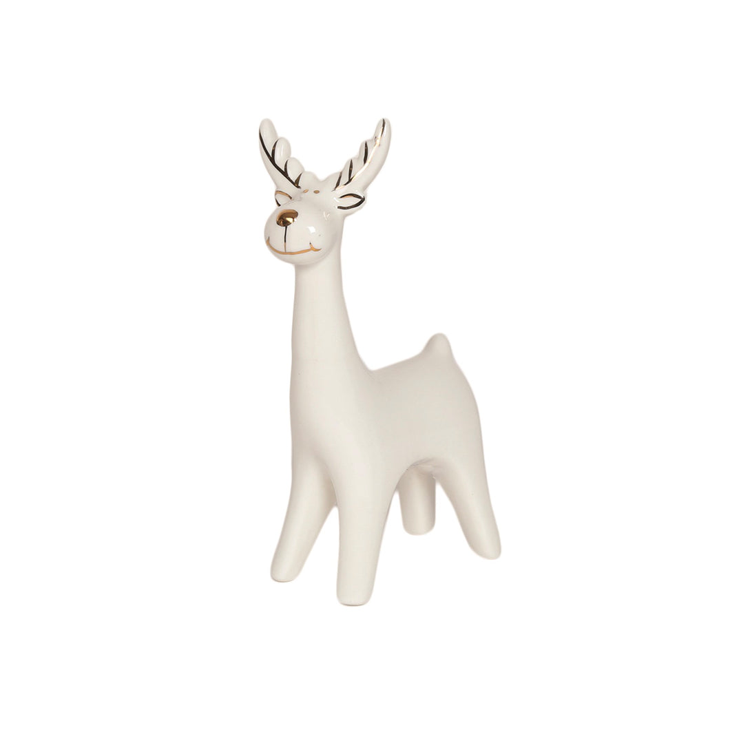 White & Gold Tall Reindeer (Medium)