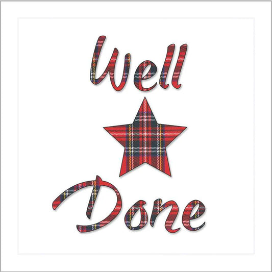 Well Done Tartan Card