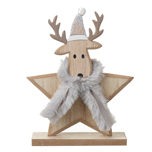 Wooden Star Reindeer