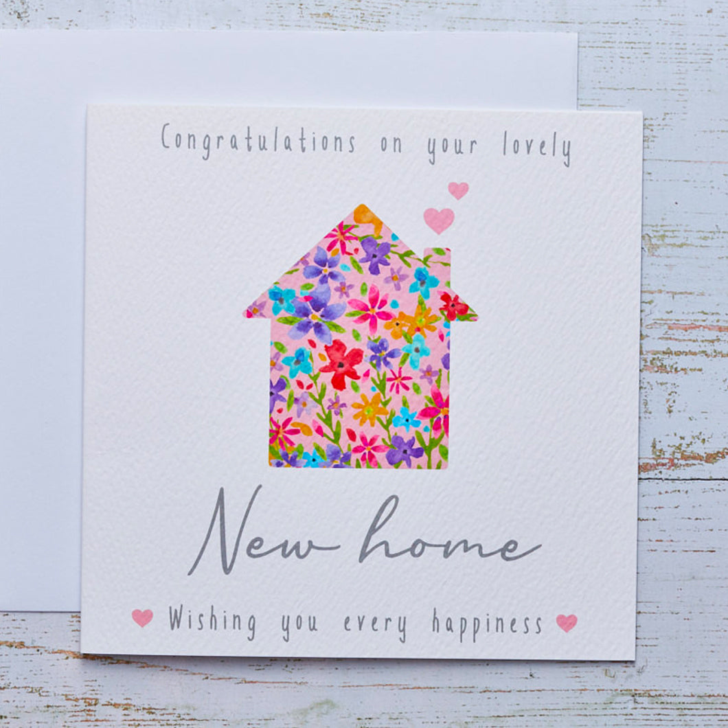 Lovely New Home Floral Card