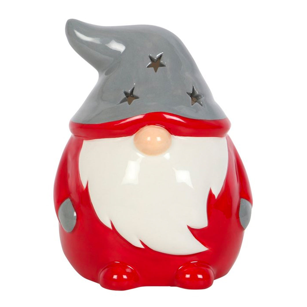 Red and Grey Gonk Tealight Holder