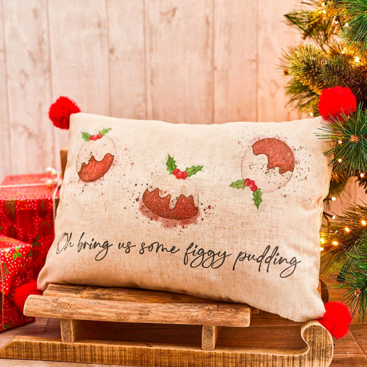 Figgy Pudding Christmas Cushion