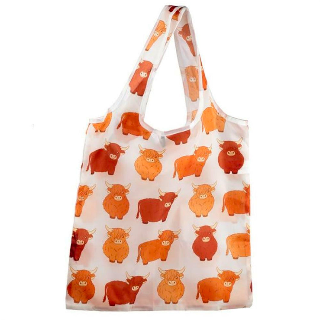Highland Coo Foldable Shopping Bag (Assorted Design)