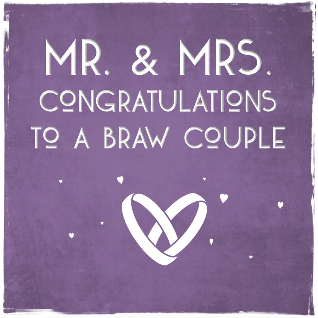 Mr & Mrs Braw Couple Wedding Card