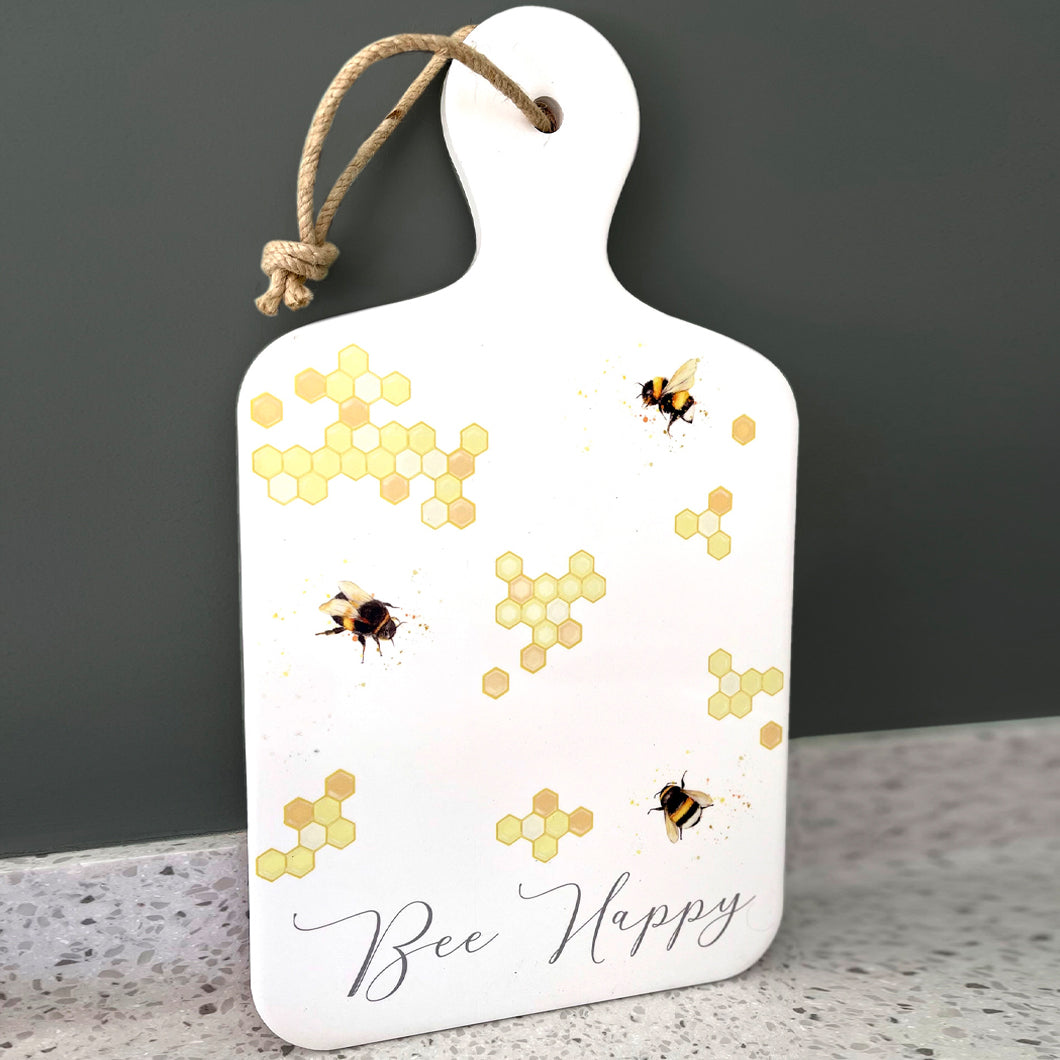 Ceramic Bee Happy Chopping or Display Board