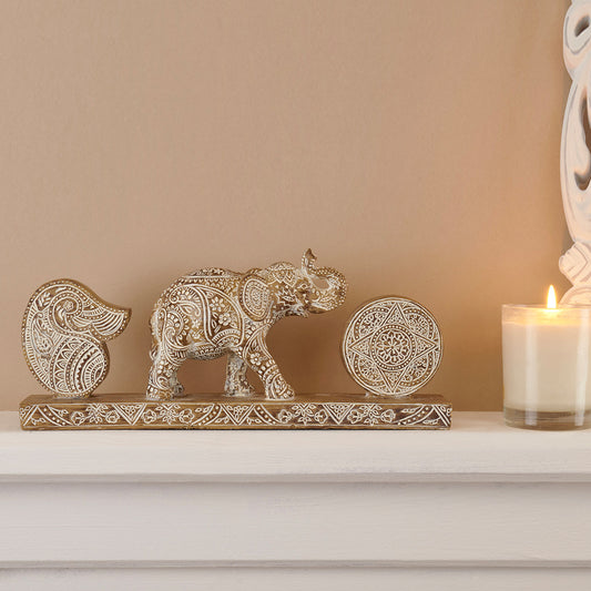 Elephant Wooden Ornament Stand