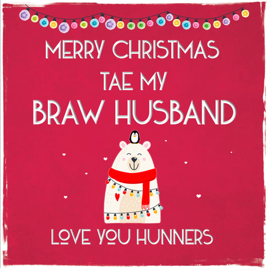Merry Christmas Braw Husband Greetings Card