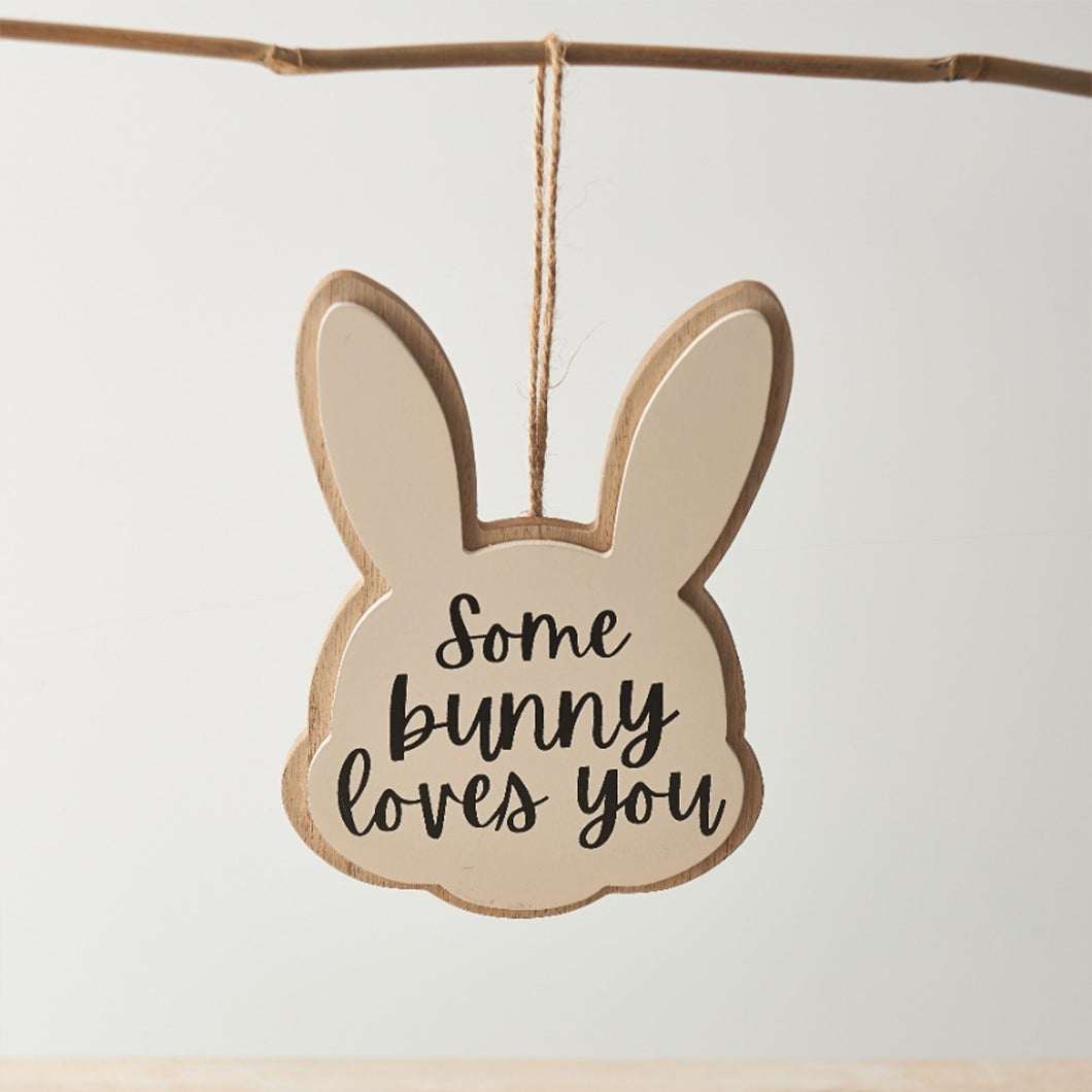 Some Bunny Loves You Wooden Hanger