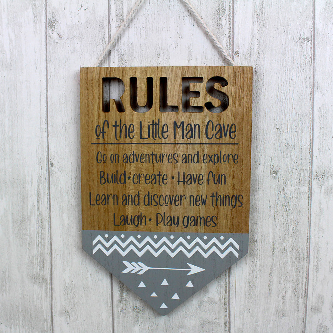 Rules Of The Little Man Cave Sign