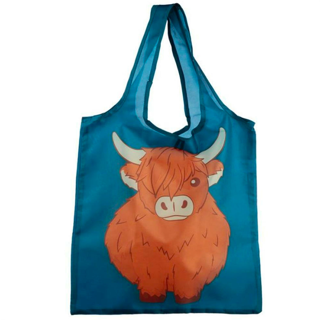 Highland Coo Foldable Shopping Bag (Assorted Design)