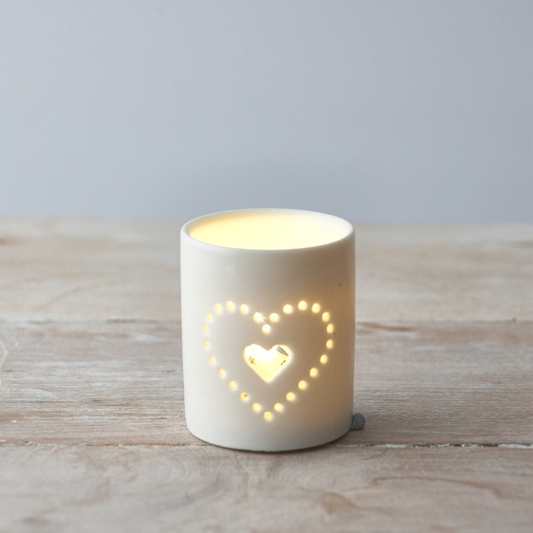 Dotted Heart Candle Holder