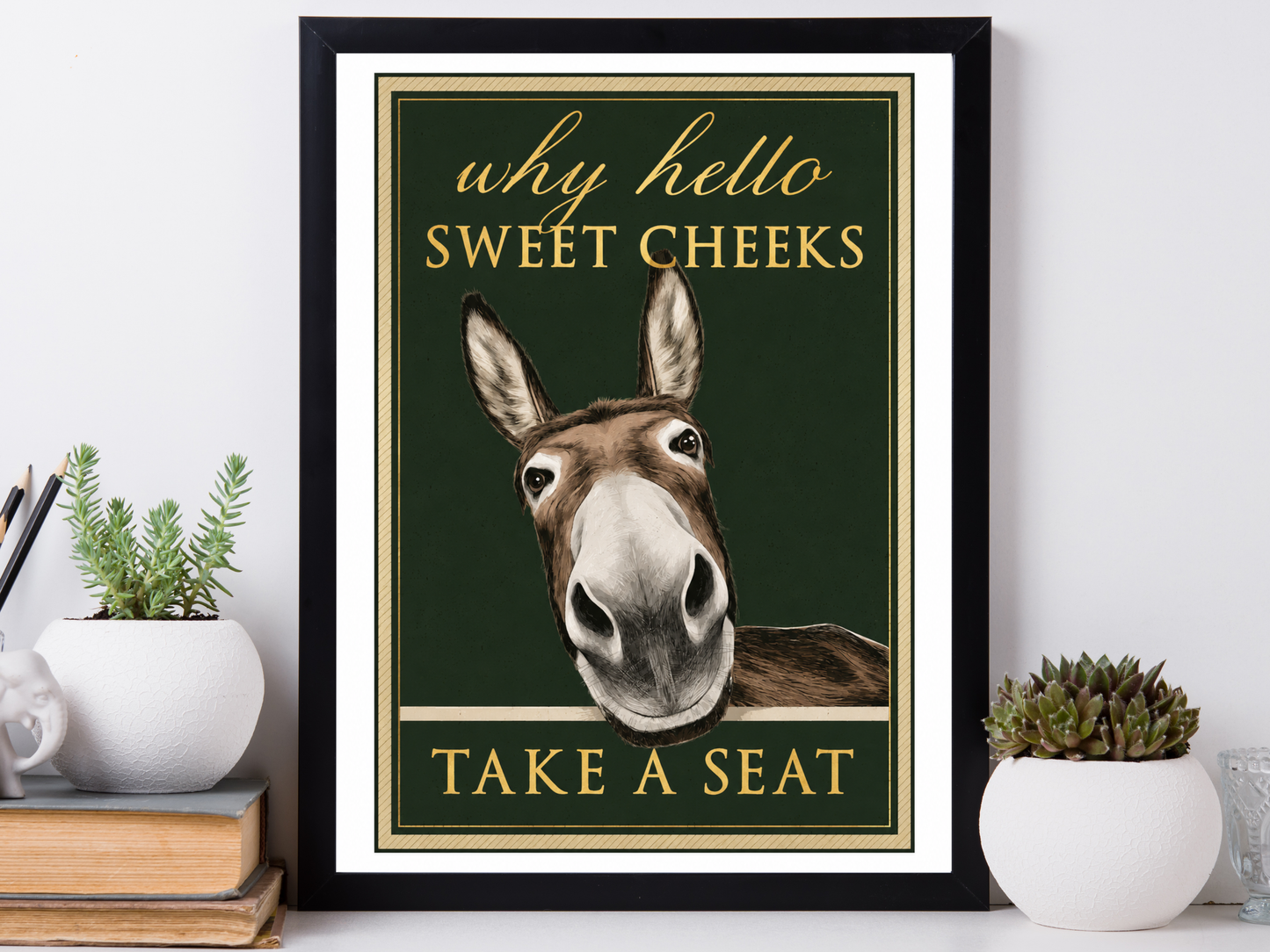 Sweet Cheeks Take A Seat Bathroom Print