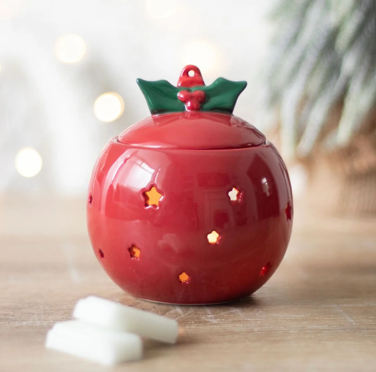 Red Bauble Wax Burner