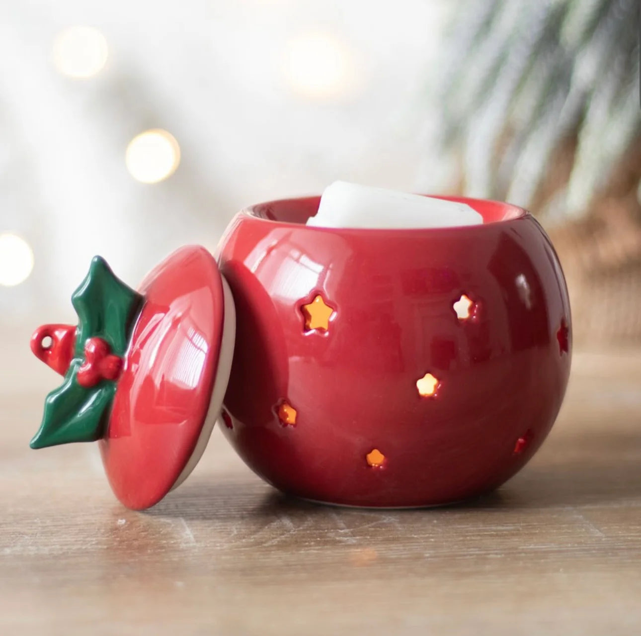 Red Bauble Wax Burner