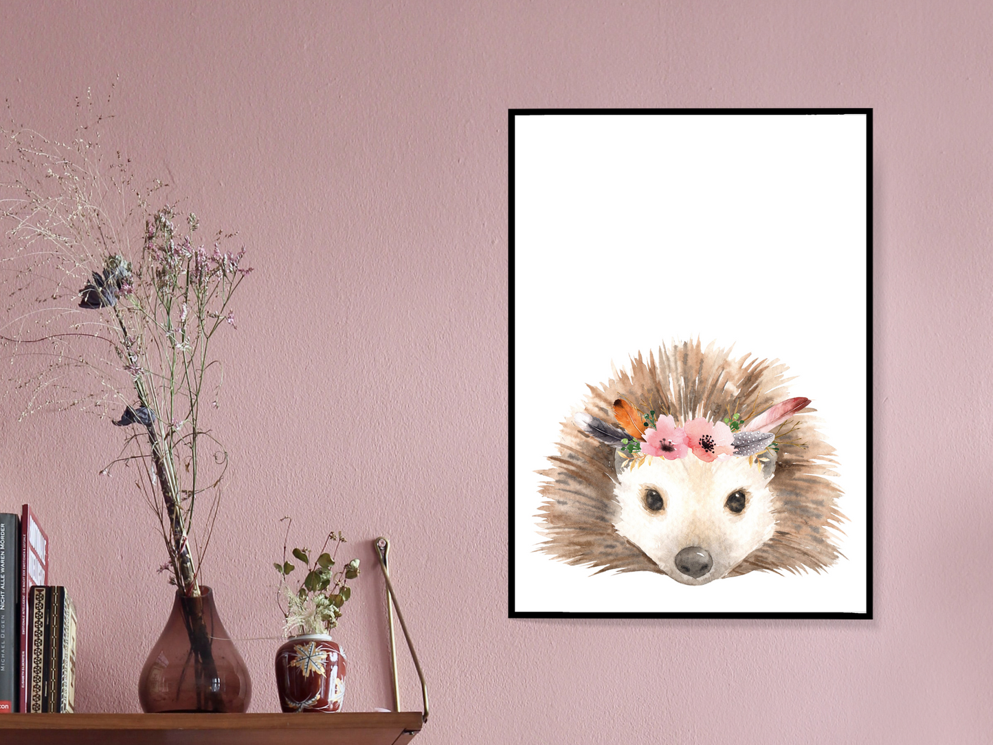Floral Woodland Hedgehog