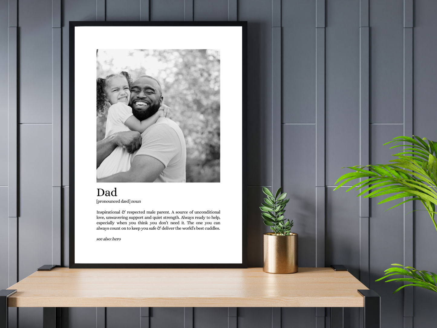 Dad Definition Personalised Photo Print