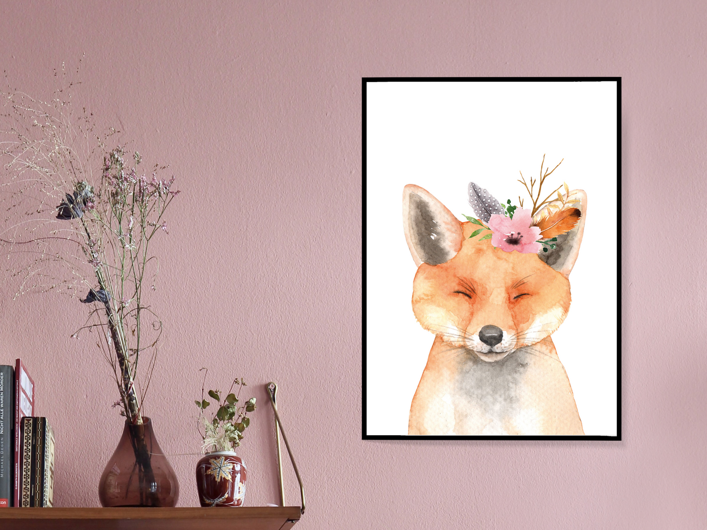 Floral Woodland Fox