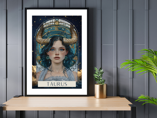 Taurus Zodiac Tarot Print | Astrology Poster