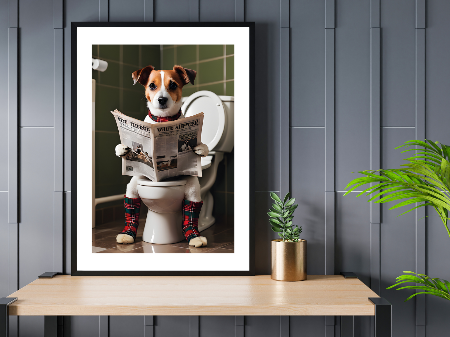 Jack Russell on Toilet