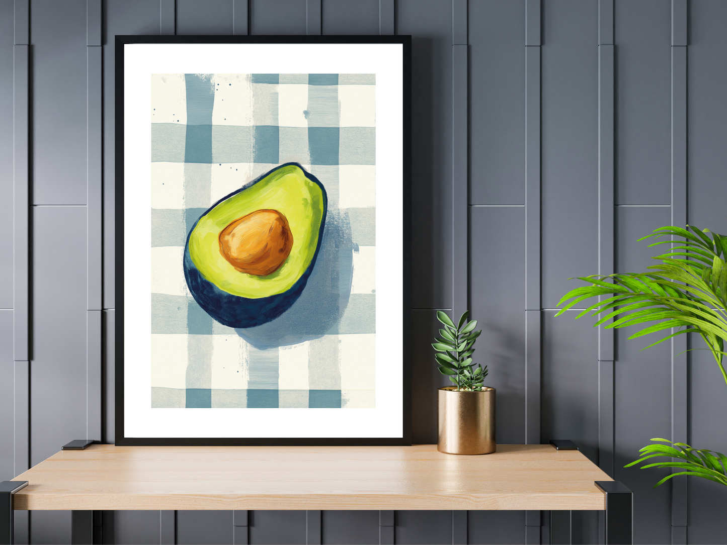 Gingham Avocado