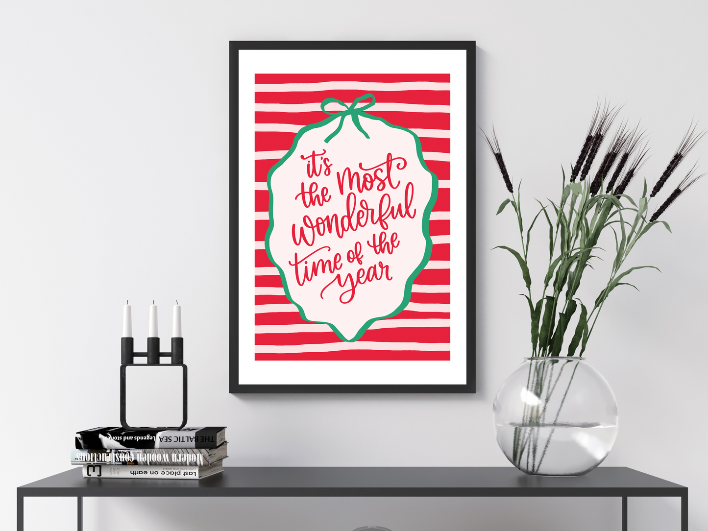 It's The Most Wonderful Time Of The Year Print | Festive Holiday Poster