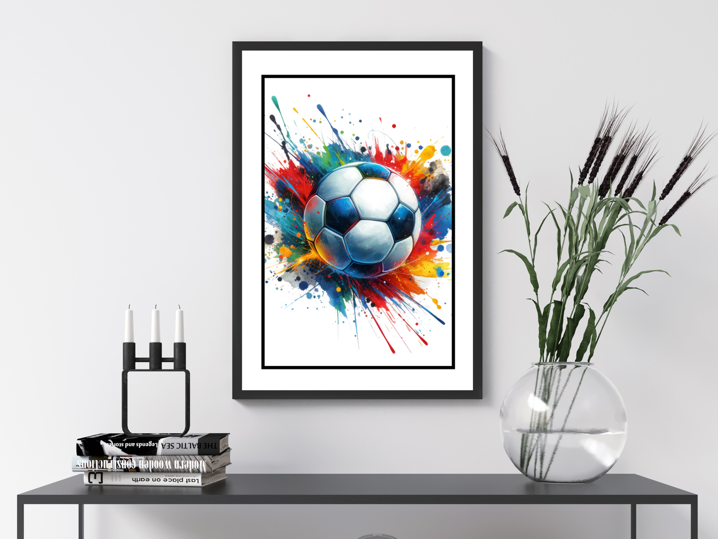 Watercolour Football Art