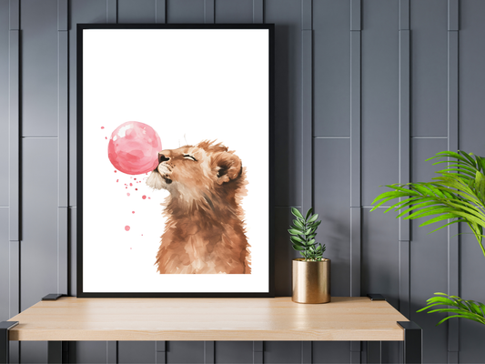 Bubblegum King Watercolour Art