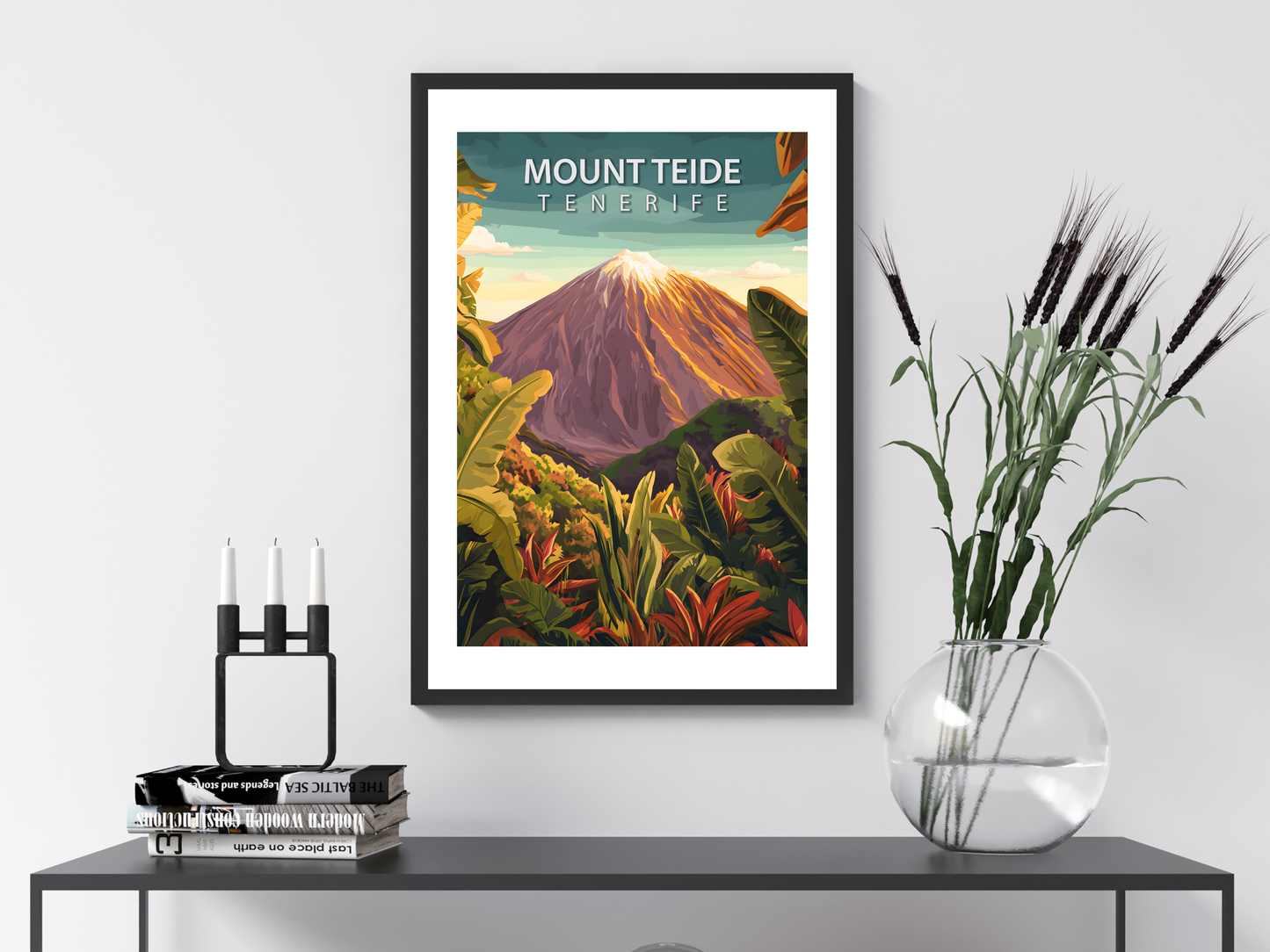 Mount Teide Tenerife Travel Poster | Vintage Wall Print