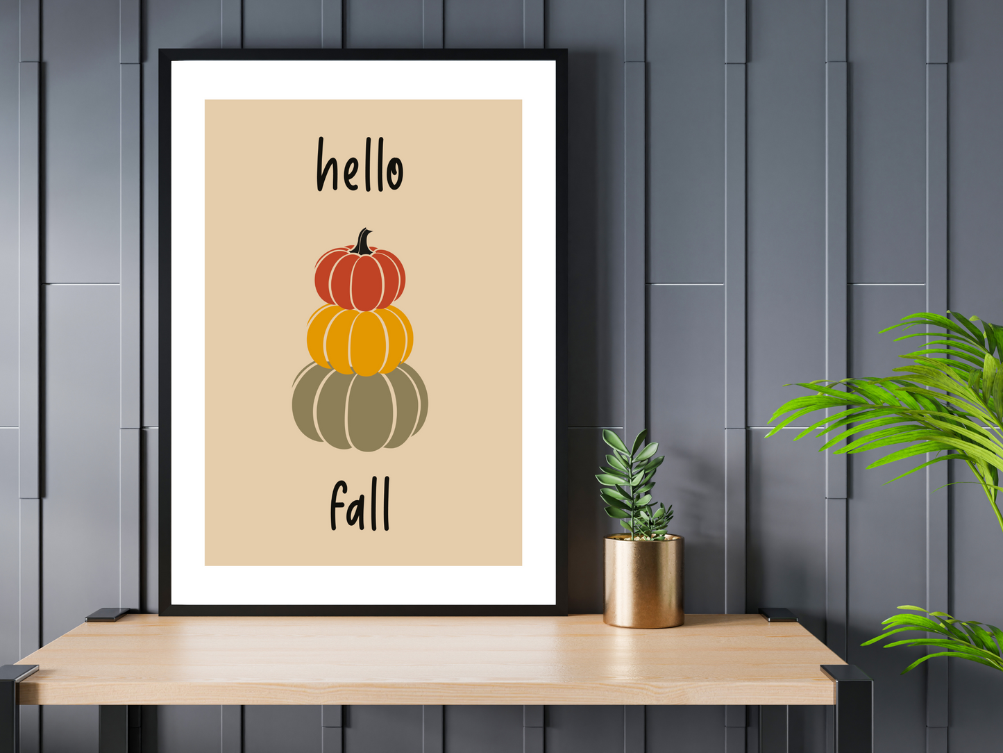 Hello Fall Autumn Print | Seasonal Wall Art