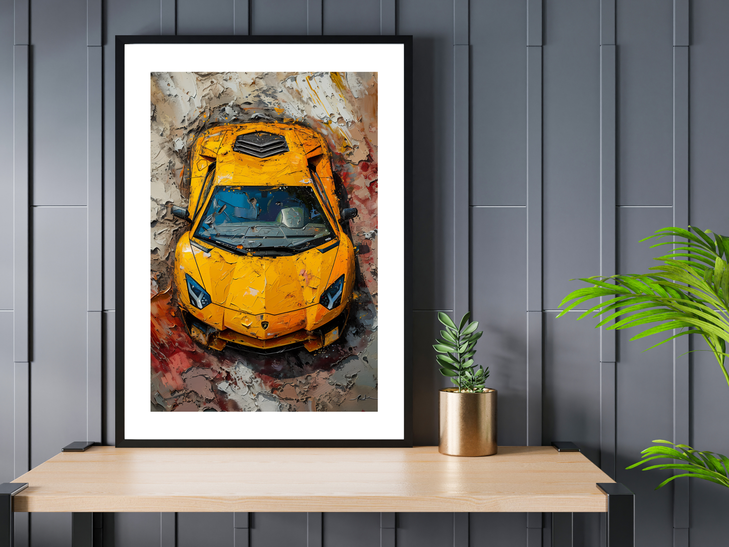 Yellow Fury Supercar | Car Art