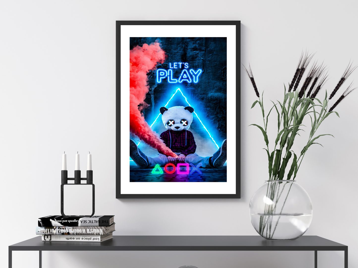 Let's Play | Neon Gaming Art