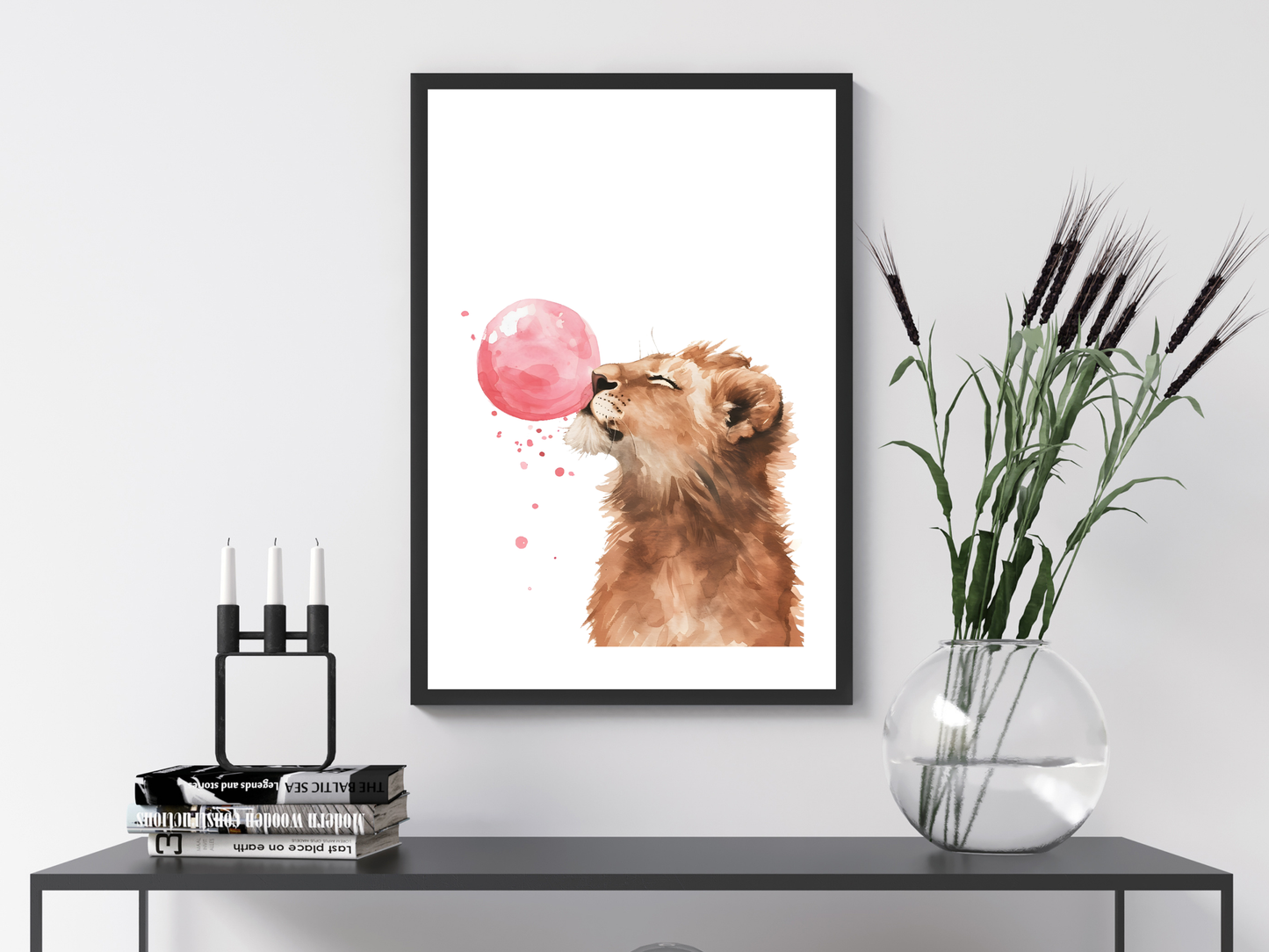 Bubblegum King Watercolour Art