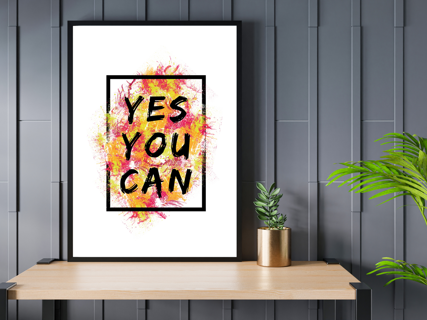 Yes You Can Print | Motivational Quote Poster