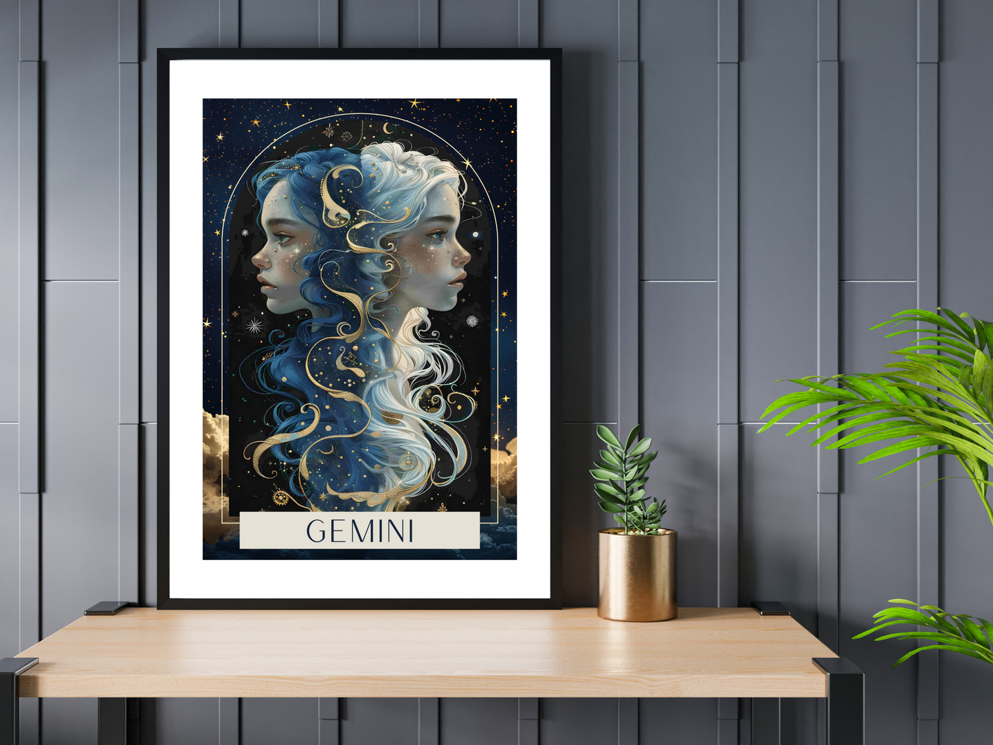 Gemini Zodiac Tarot Print | Astrology Poster