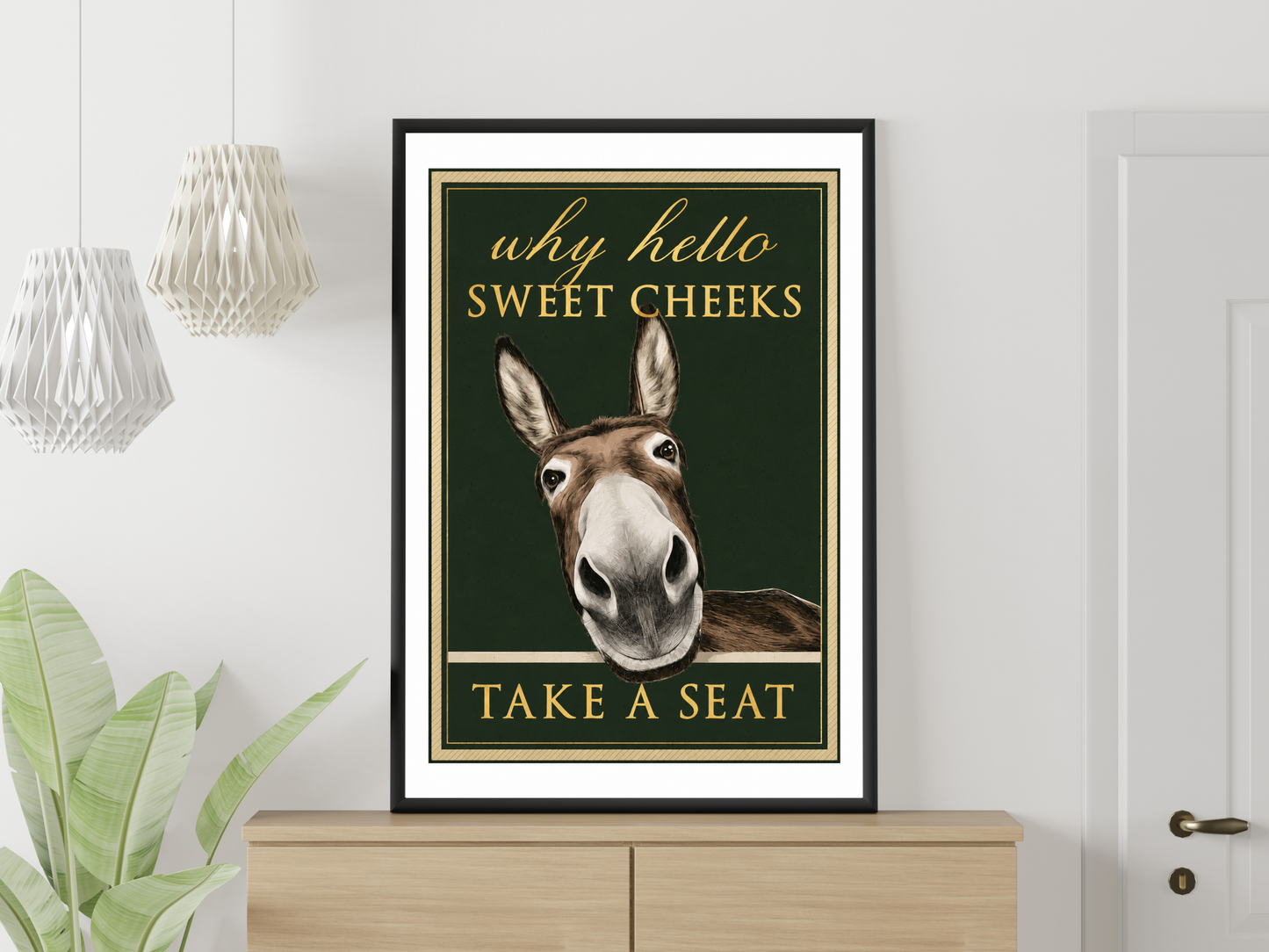 Sweet Cheeks Take A Seat Bathroom Print