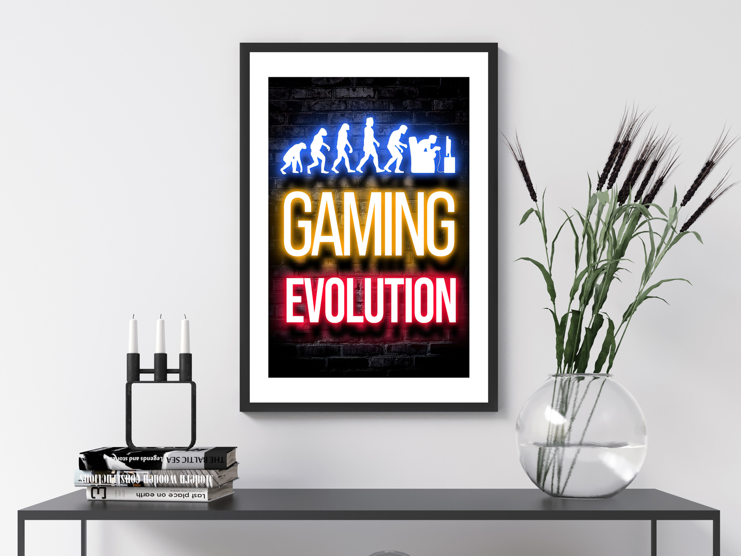 Gaming Evolution | Neon Gaming Art
