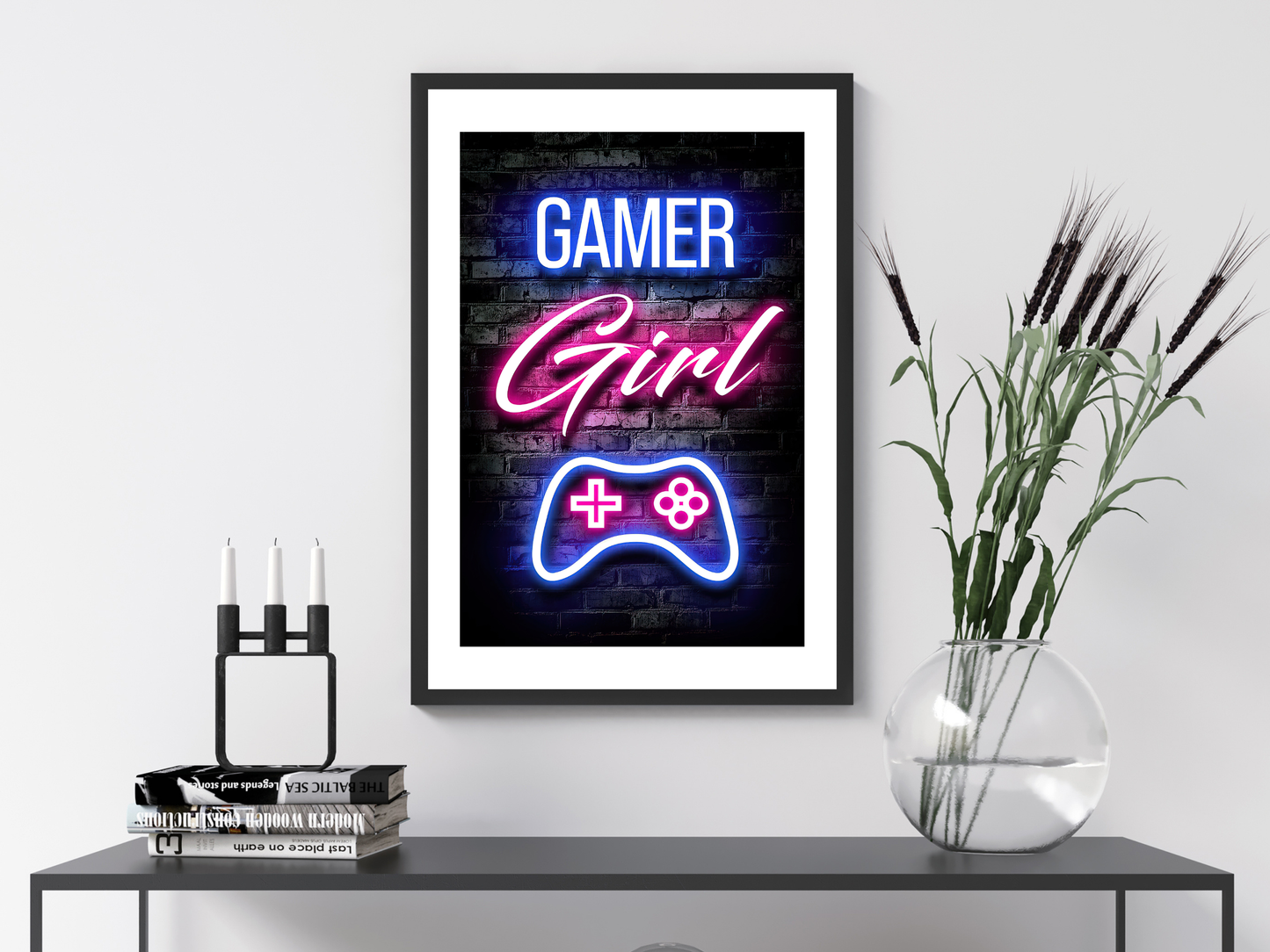 Gamer Girl | Neon Gaming Art