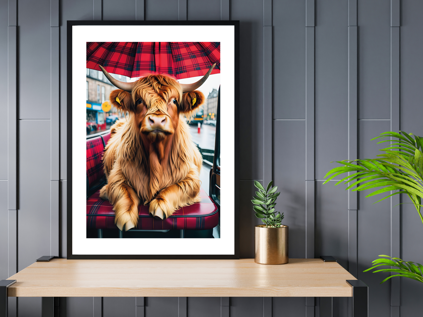 Highland Cow - Tartan City Bus