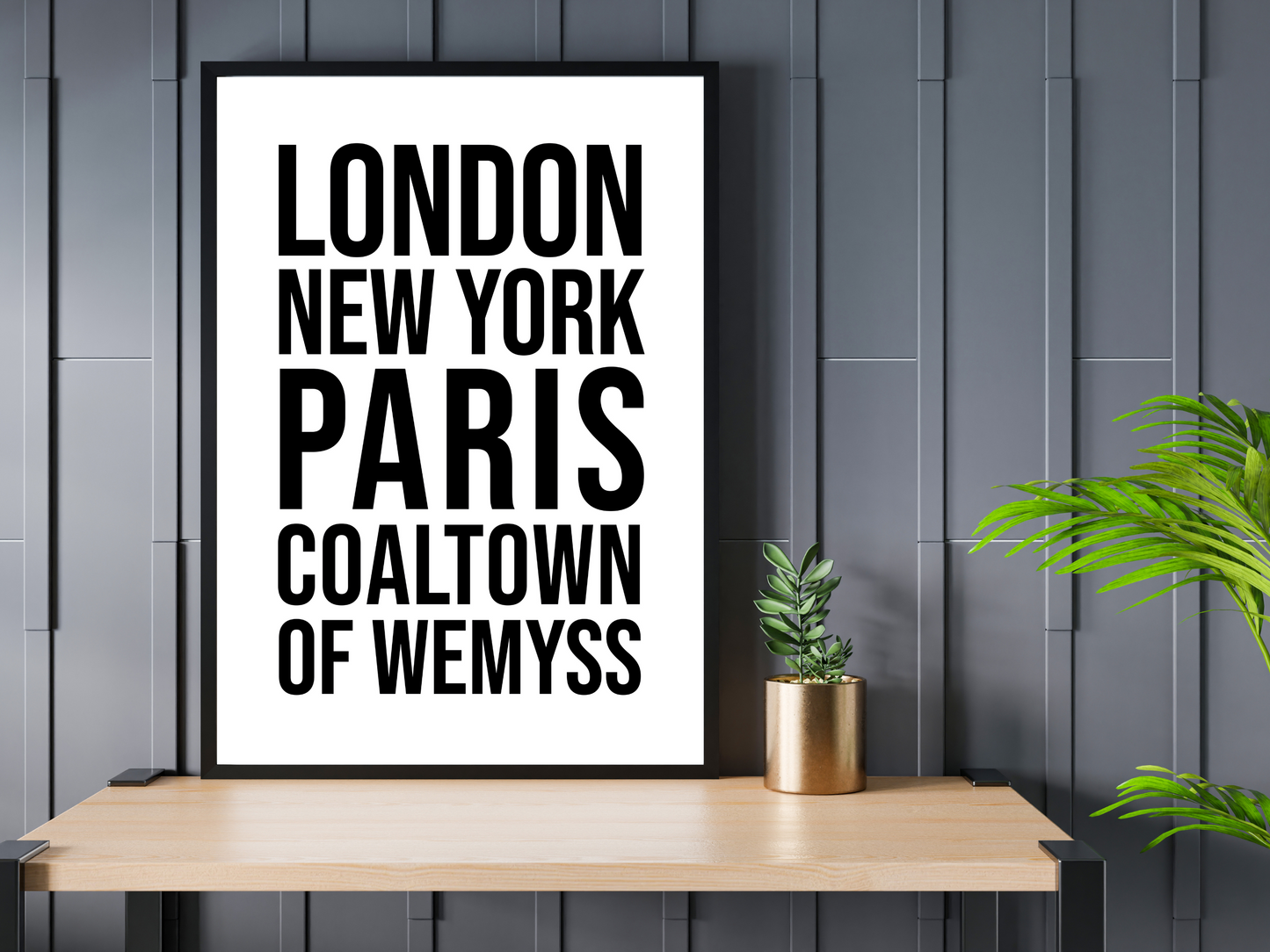 Coaltown of Wemyss Bold Print