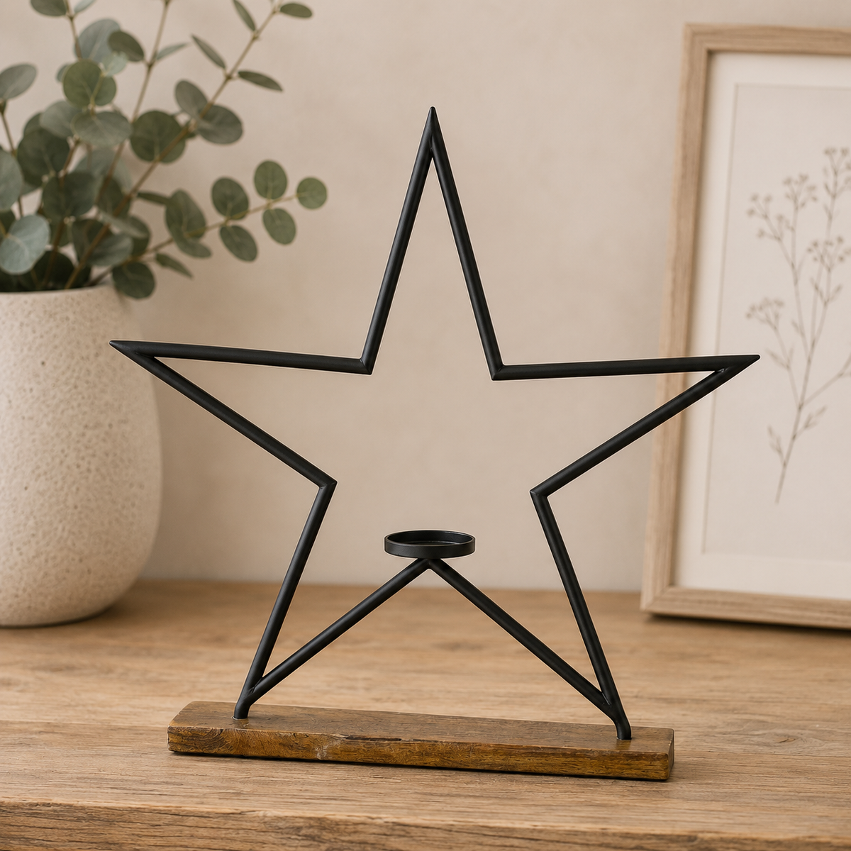 Black Star Candle Holder - X Large