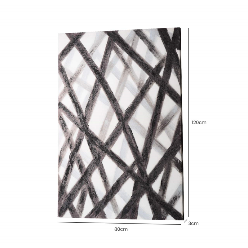 Black and White Abstract Canvas Wall Art