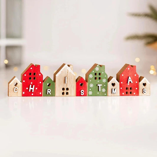 Christmas Village Scene Sign