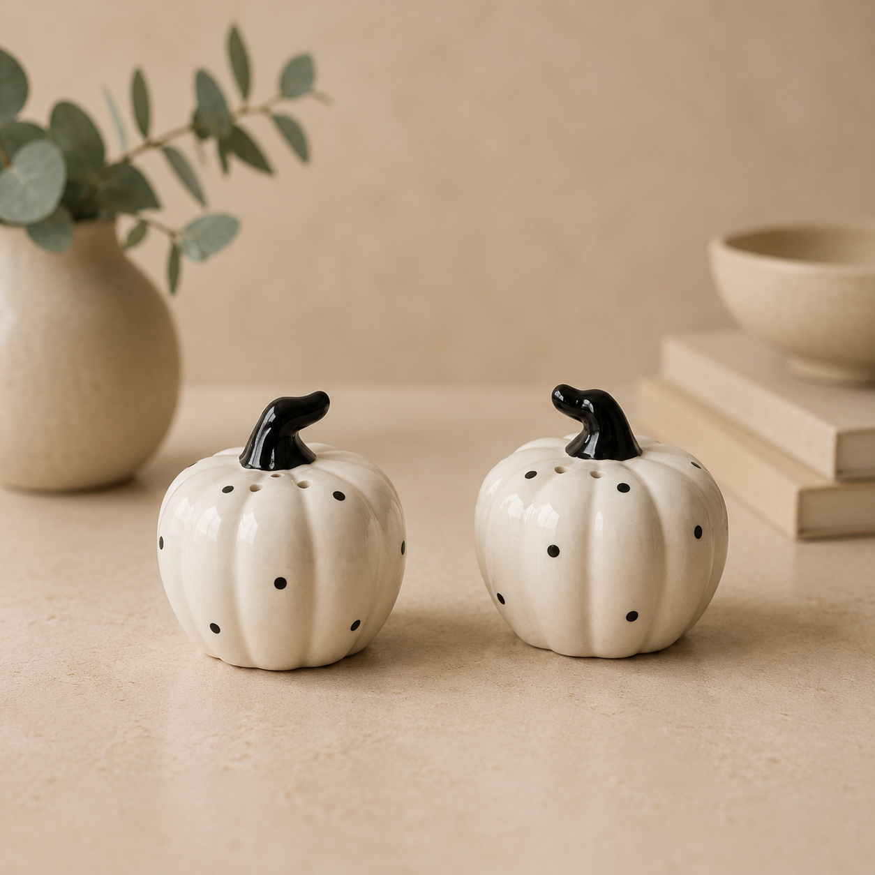 Dotty Pumpkin Salt & Pepper Set