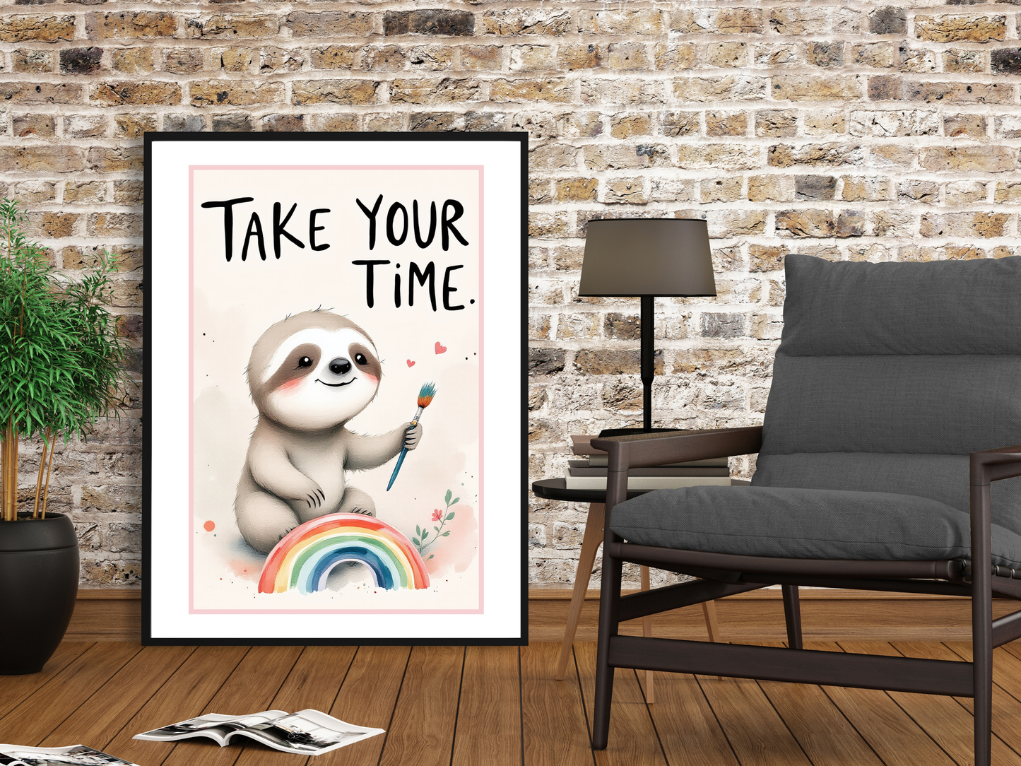 Take Your Time Rainbow Sloth