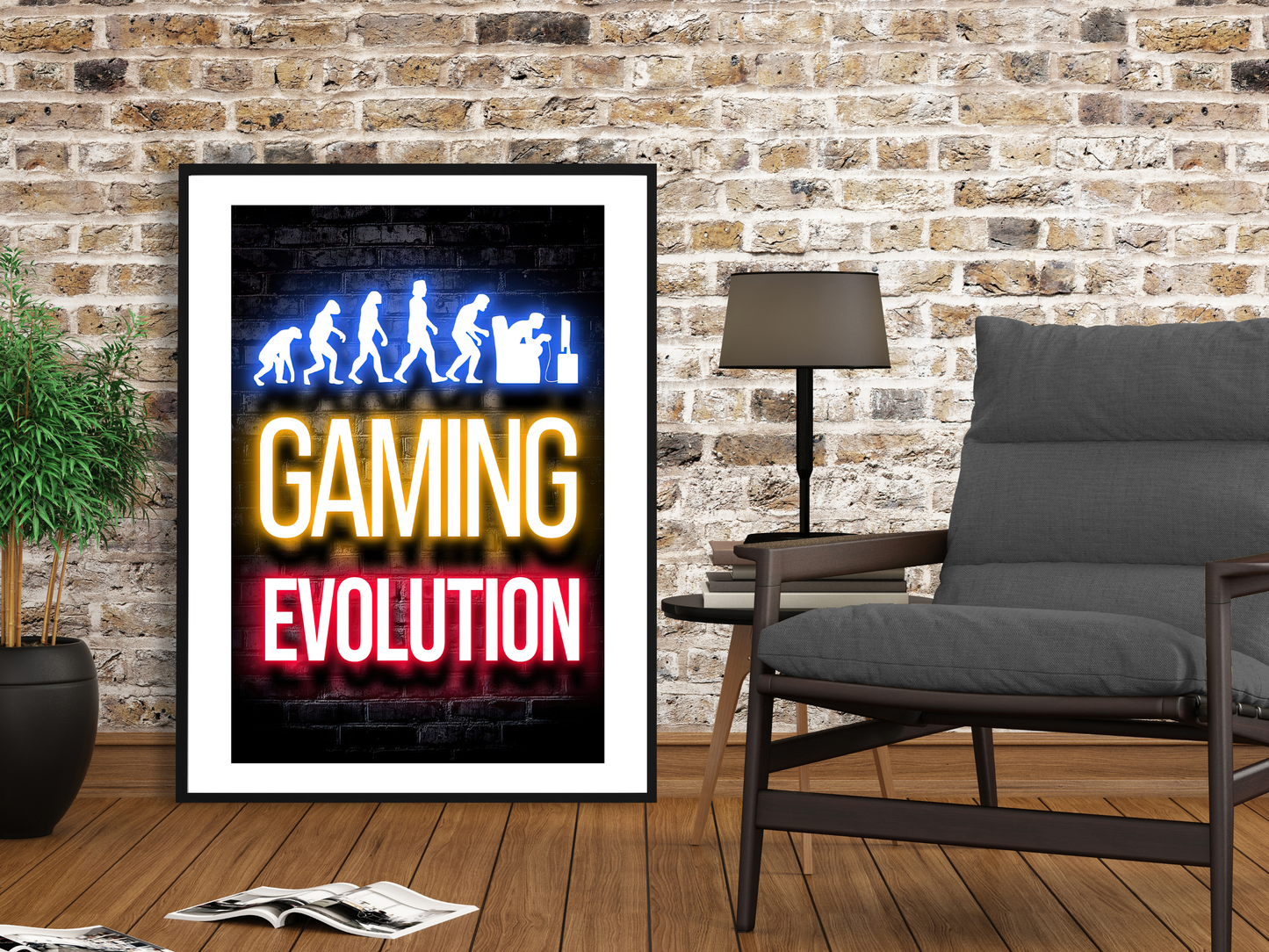 Gaming Evolution | Neon Gaming Art
