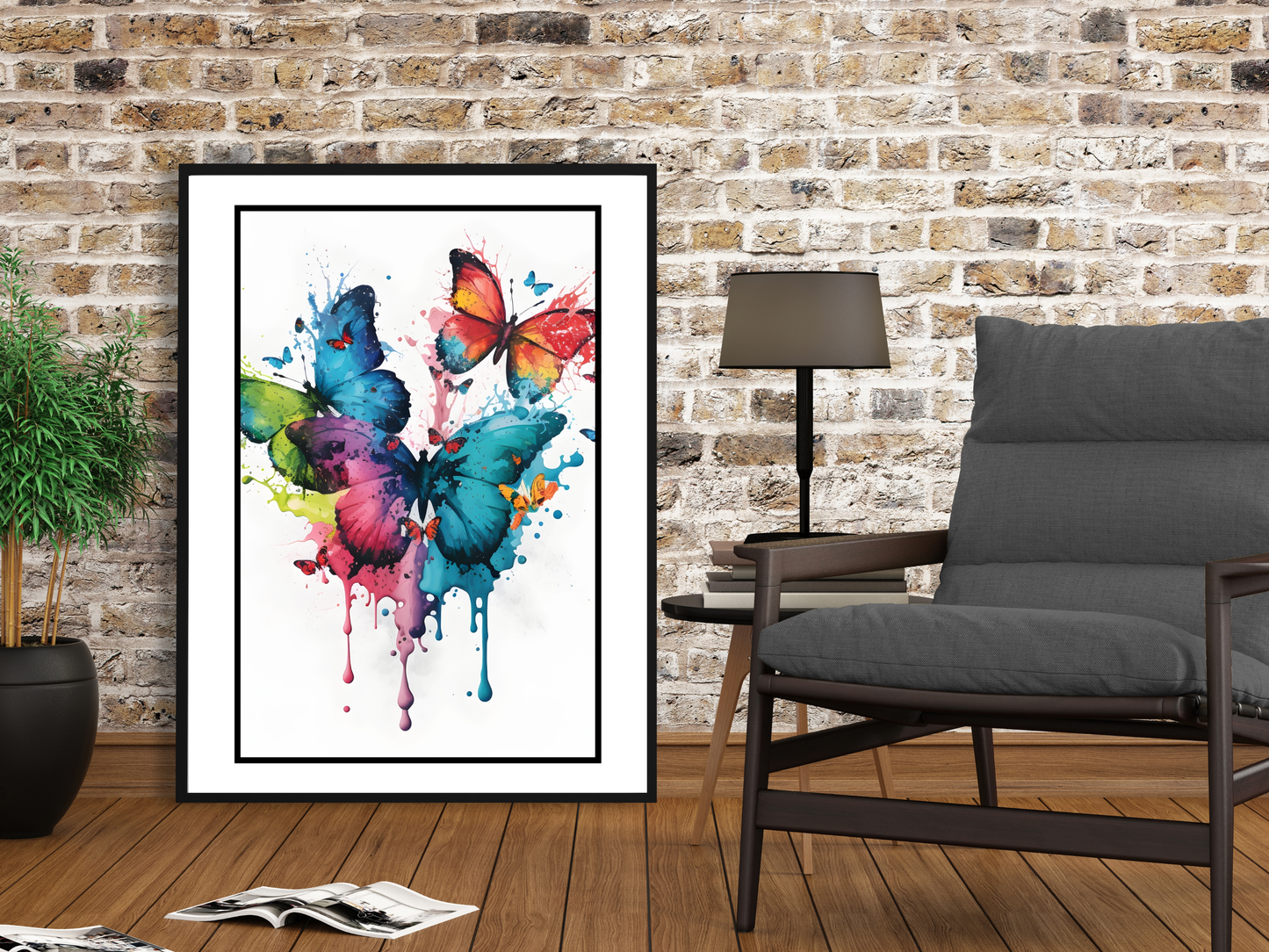 Watercolour Butterfly Family Art