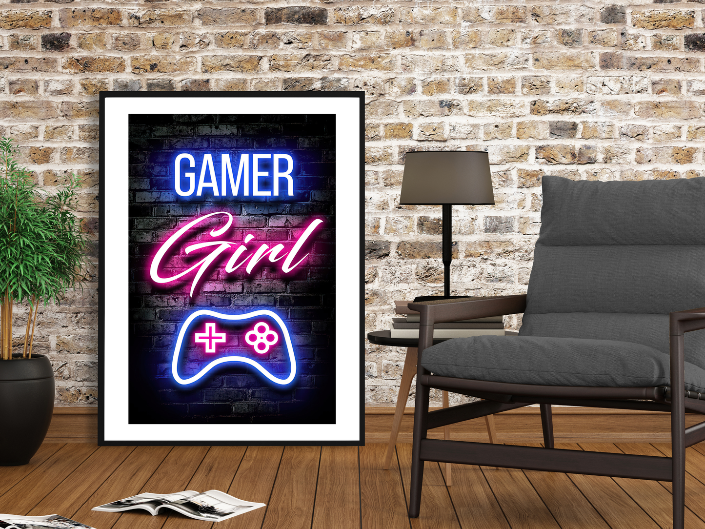 Gamer Girl | Neon Gaming Art