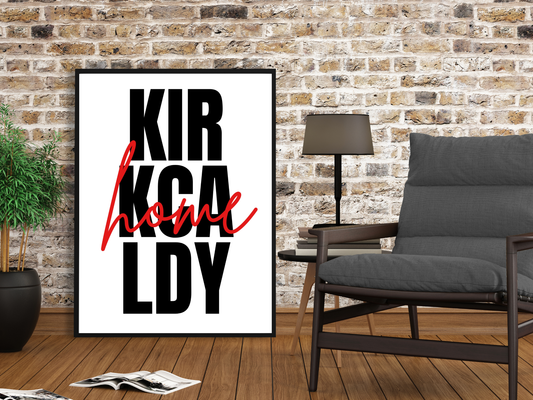 Kirkcaldy Home Black & Red Print