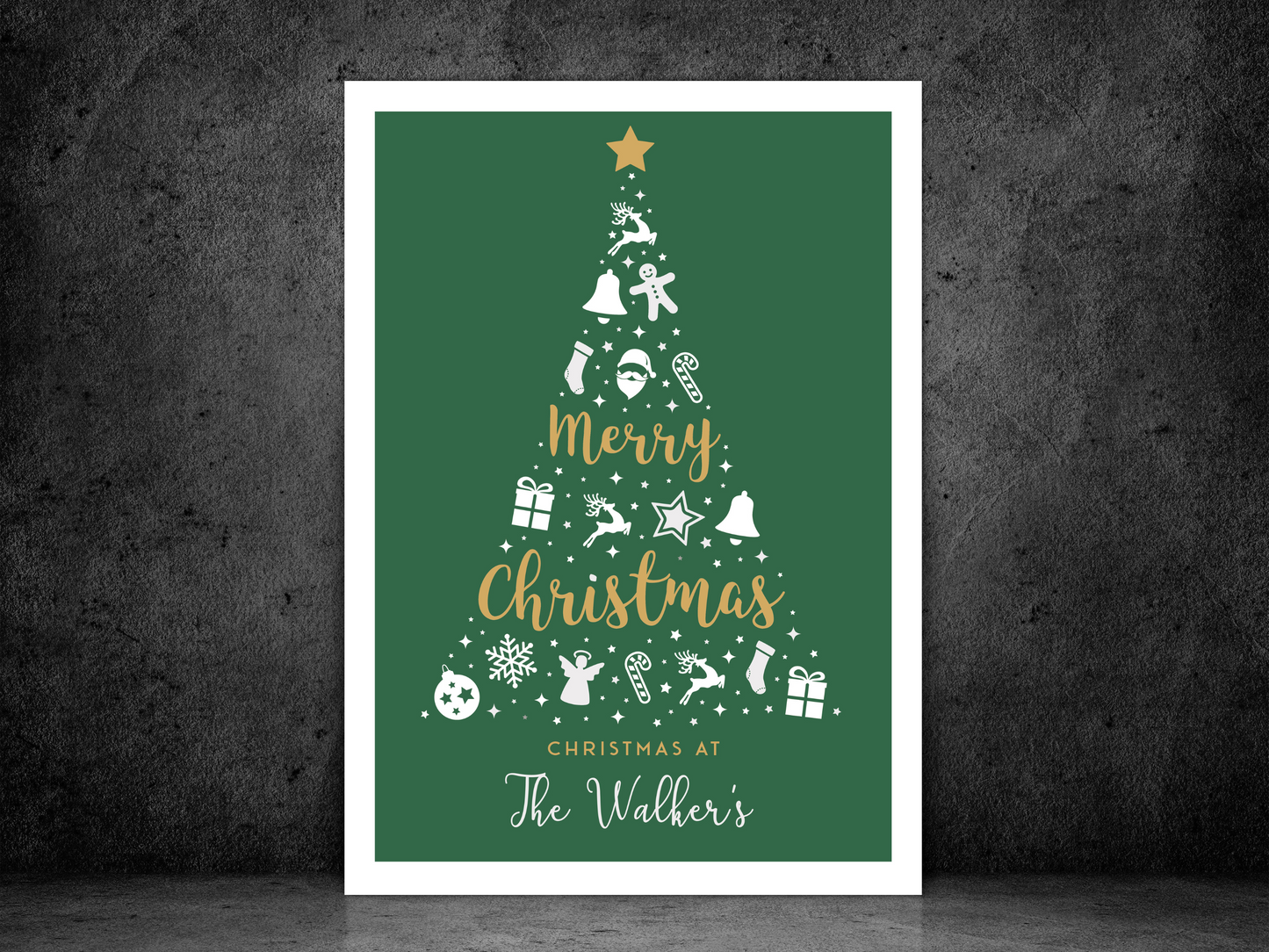 Green Christmas Tree Personalised